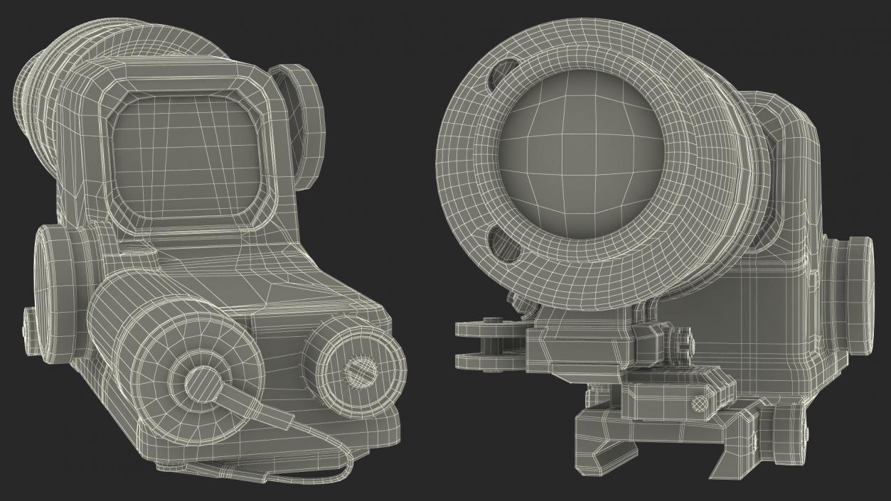 3D Scope Optic for Firearm model