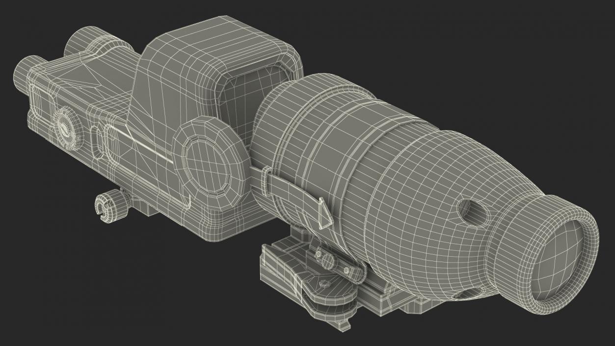 3D Scope Optic for Firearm model