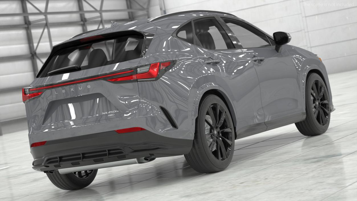 3D New 2024 Lexus NX Hybrid Grey Rigged