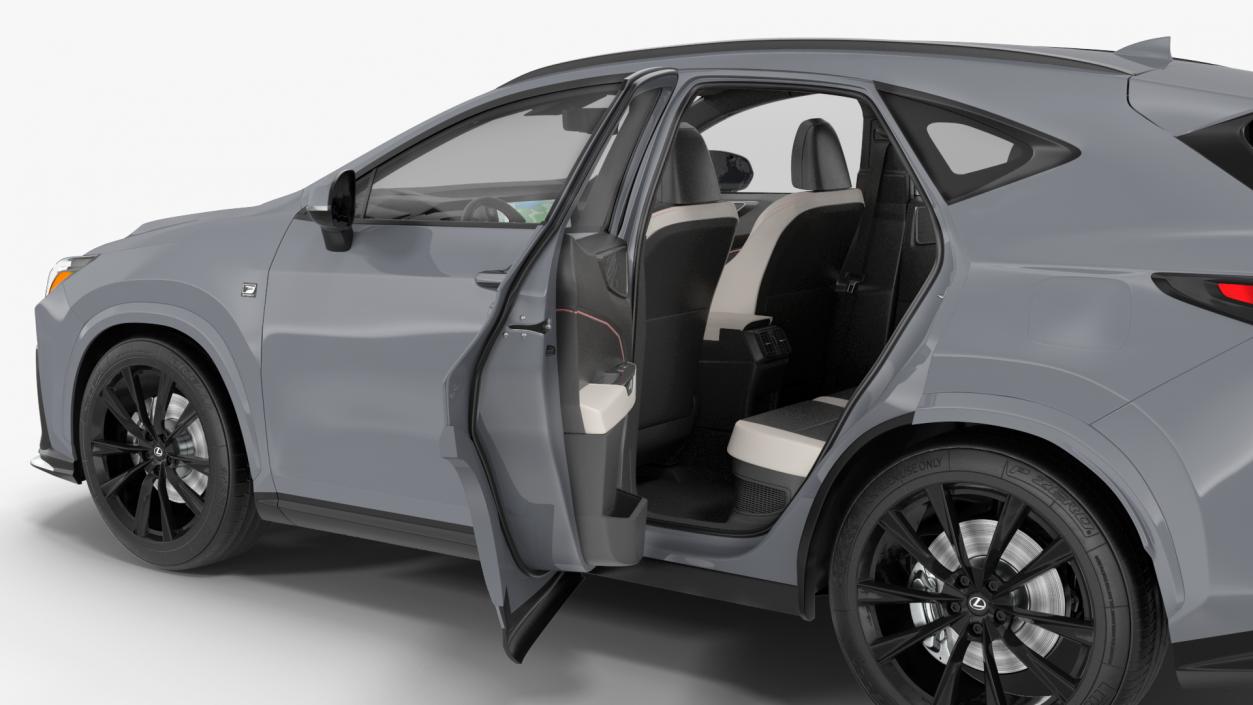 3D New 2024 Lexus NX Hybrid Grey Rigged