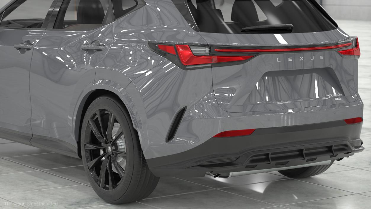 3D New 2024 Lexus NX Hybrid Grey Rigged