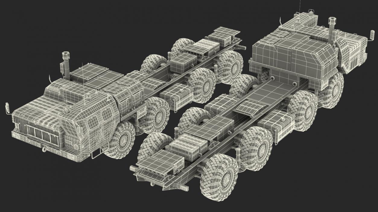 3D model MAZ 543M 8x8 Truck Desert