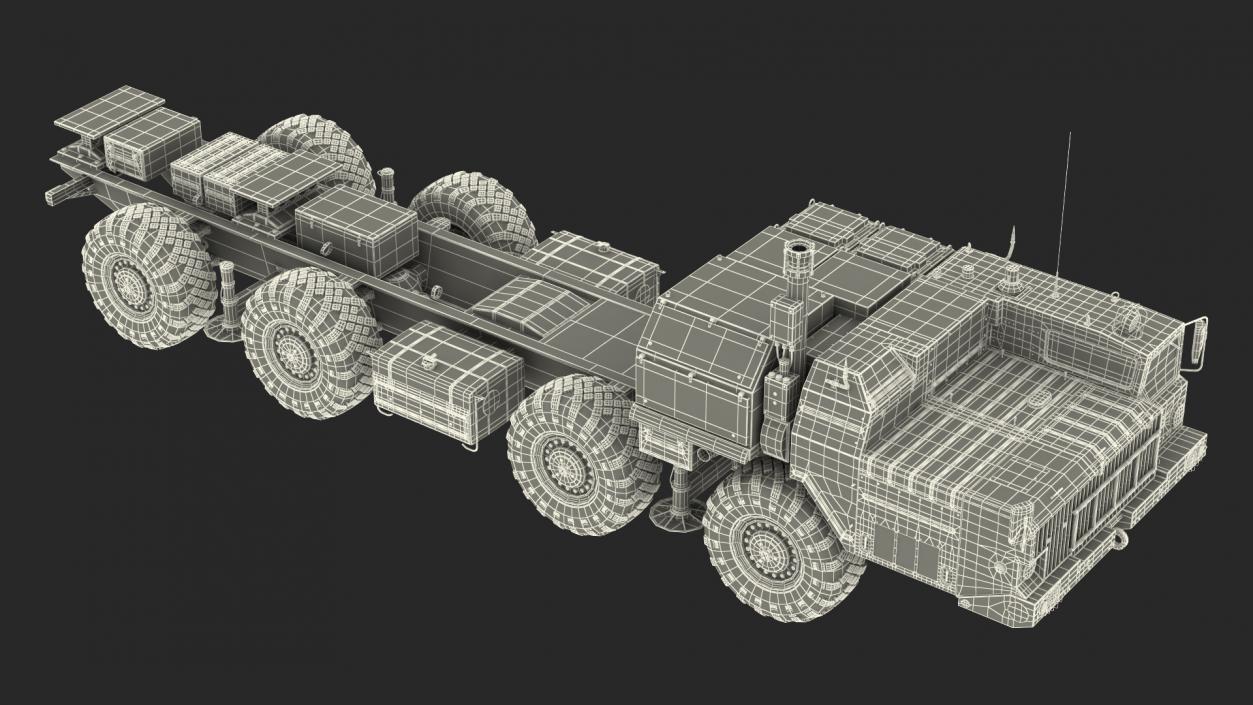 3D model MAZ 543M 8x8 Truck Desert