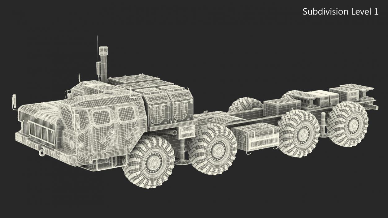 3D model MAZ 543M 8x8 Truck Desert