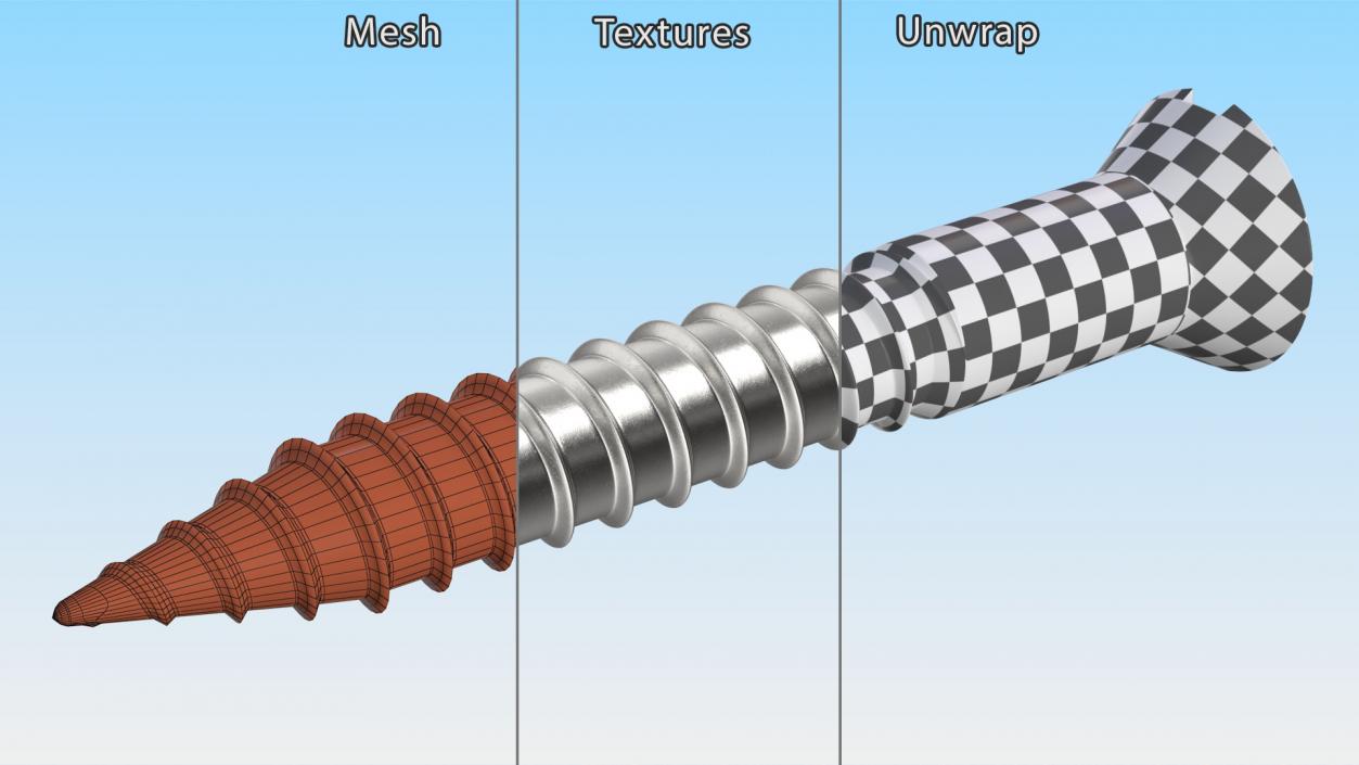 Wood Screw 2 3D