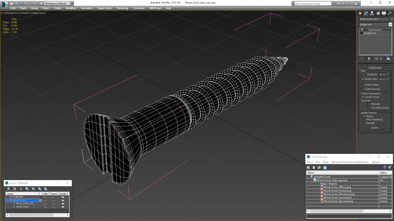 Wood Screw 2 3D