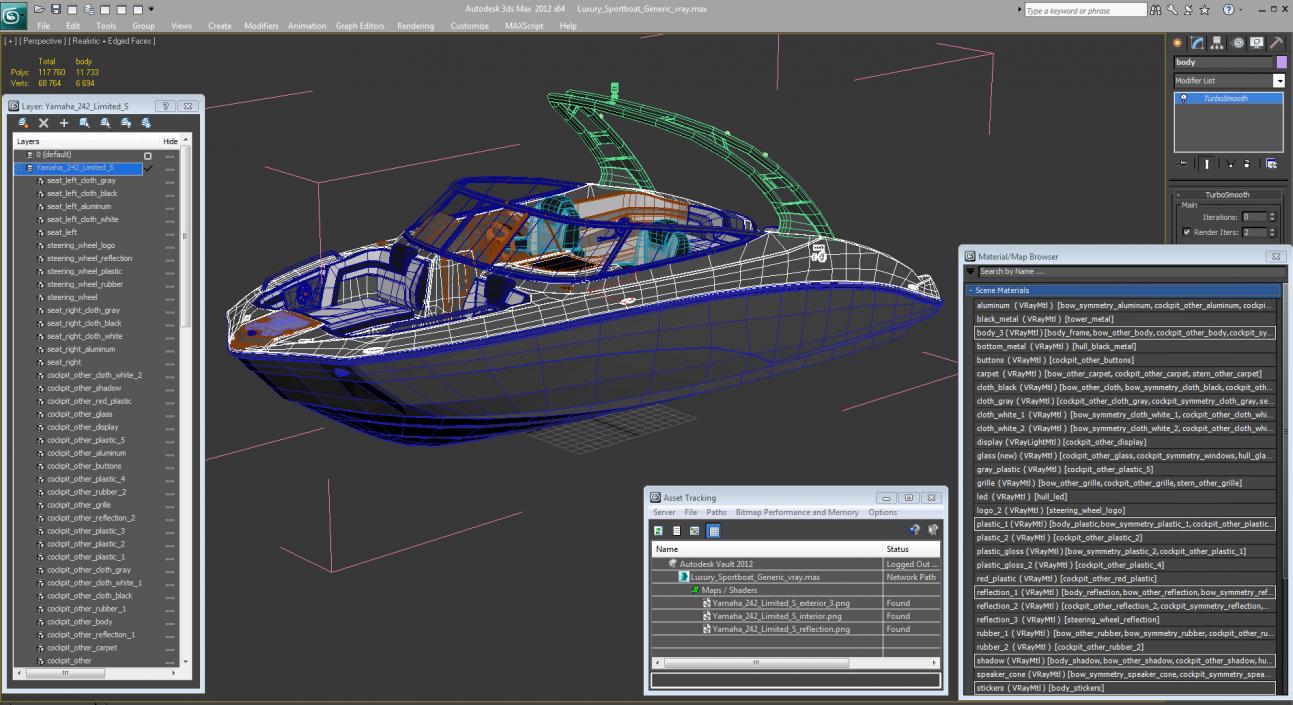 Luxury Sportboat Generic 3D model