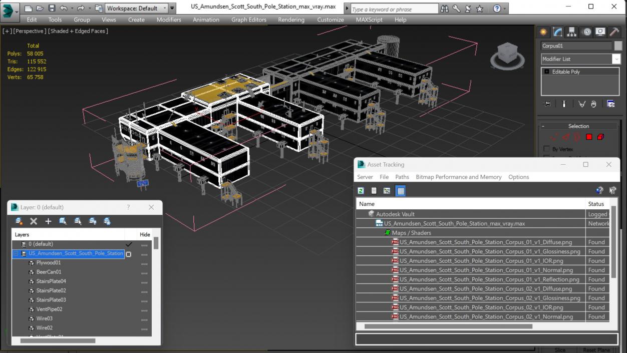 3D US Amundsen Scott South Pole Station