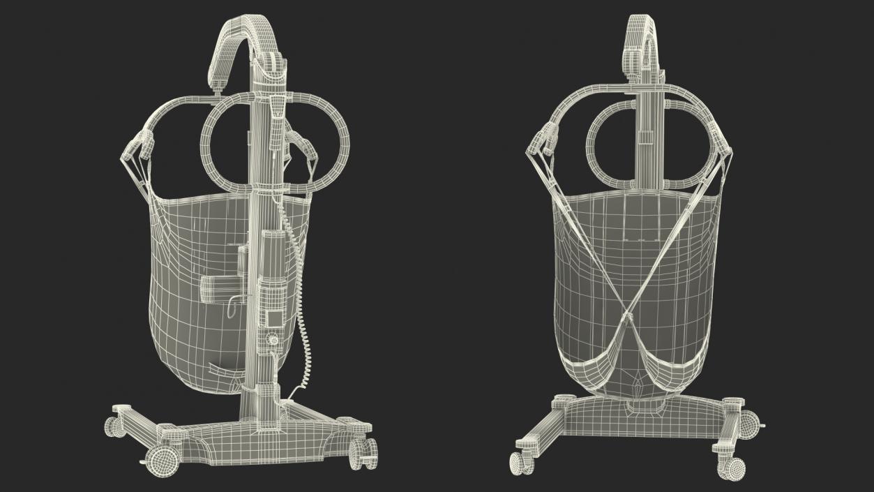 3D model Molift Mover 205 Patient Lift with EvoSling Rigged