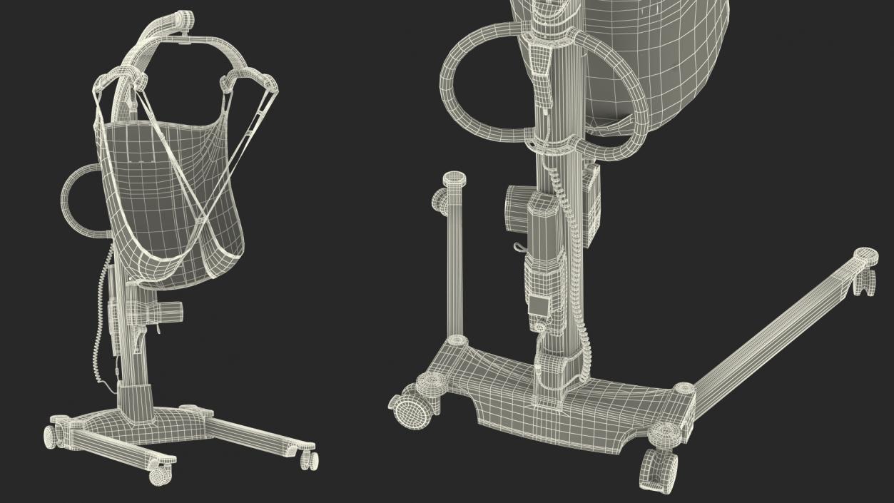 3D model Molift Mover 205 Patient Lift with EvoSling Rigged