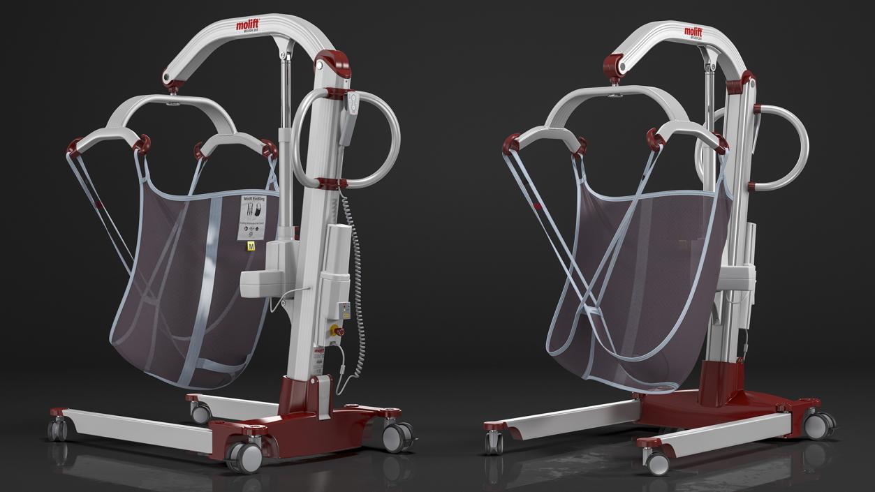 3D model Molift Mover 205 Patient Lift with EvoSling Rigged