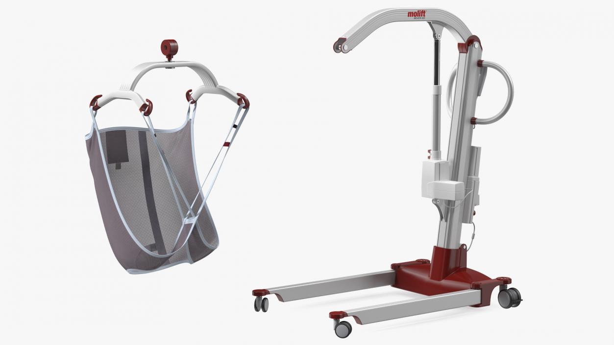 3D model Molift Mover 205 Patient Lift with EvoSling Rigged