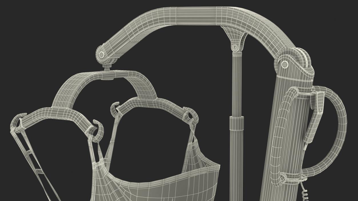 3D model Molift Mover 205 Patient Lift with EvoSling Rigged