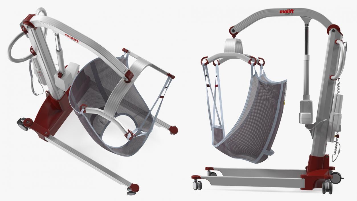 3D model Molift Mover 205 Patient Lift with EvoSling Rigged