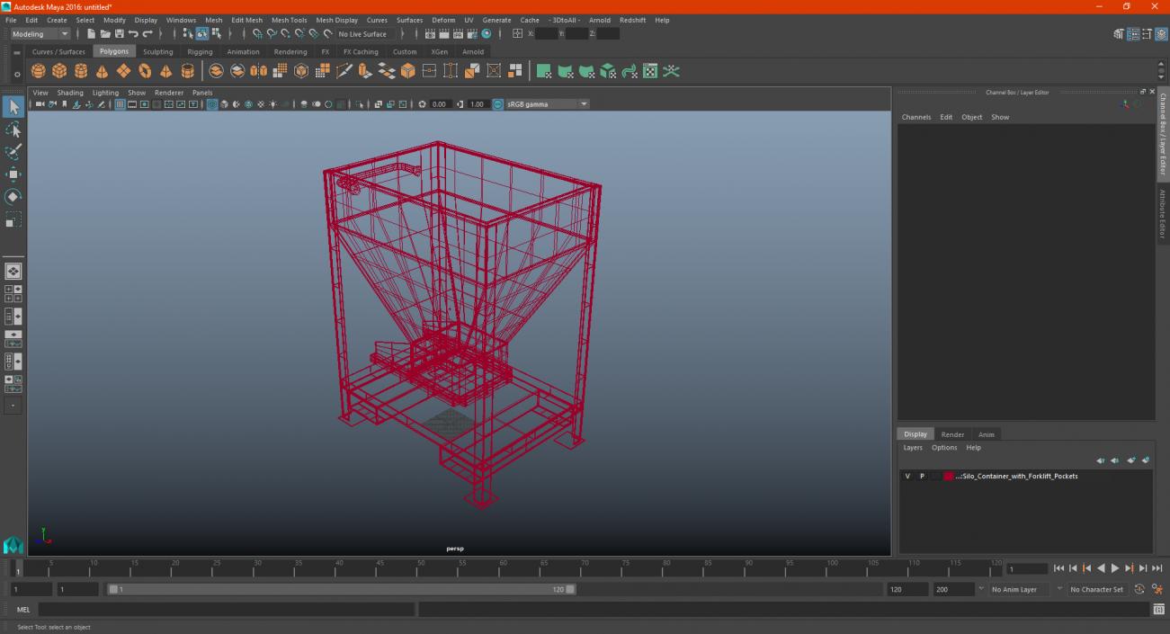 3D Silo Container with Forklift Pockets