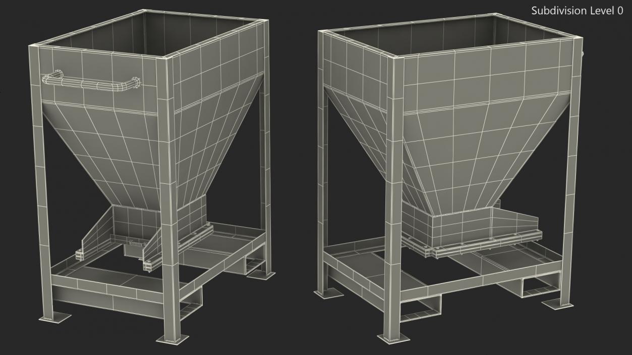 3D Silo Container with Forklift Pockets