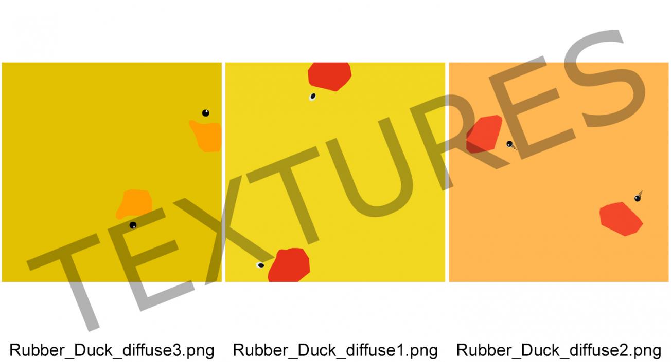 3D Rubber Ducks Set