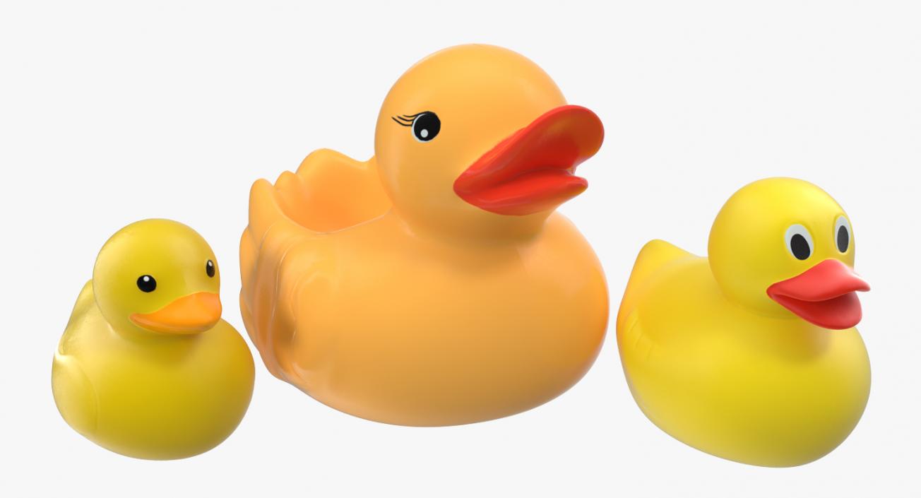 3D Rubber Ducks Set