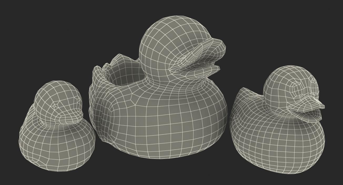 3D Rubber Ducks Set