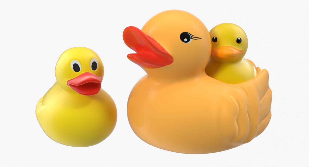 3D Rubber Ducks Set