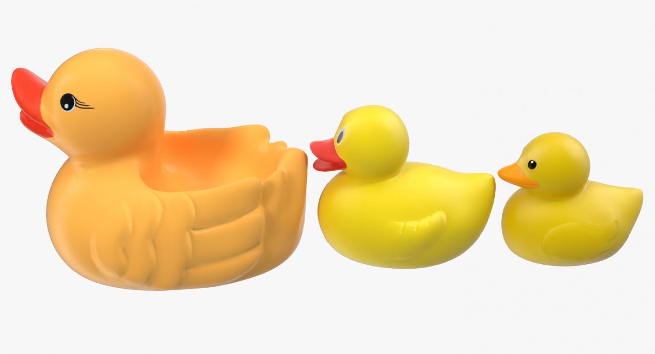 3D Rubber Ducks Set