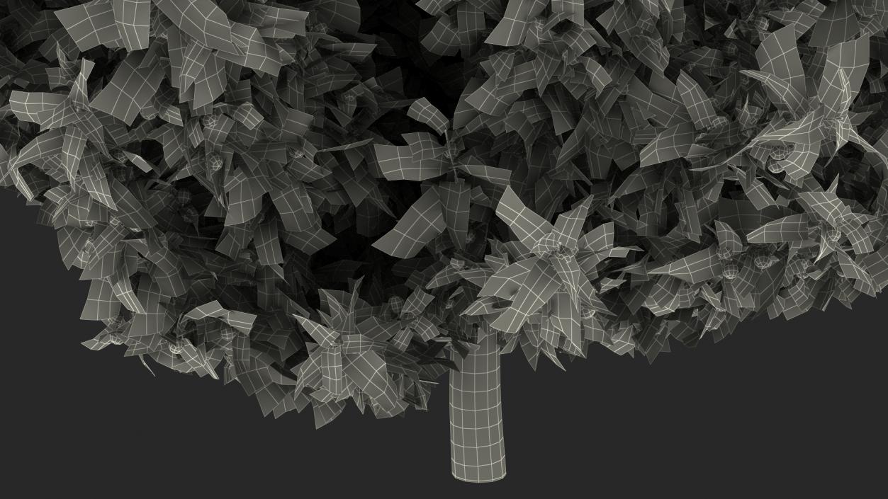 3D Holly Tree with Berries model