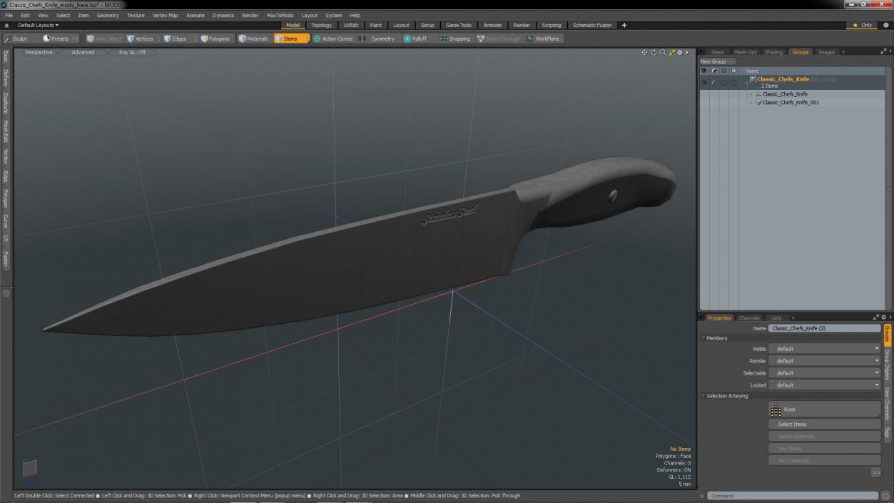 Classic Chefs Knife 3D model