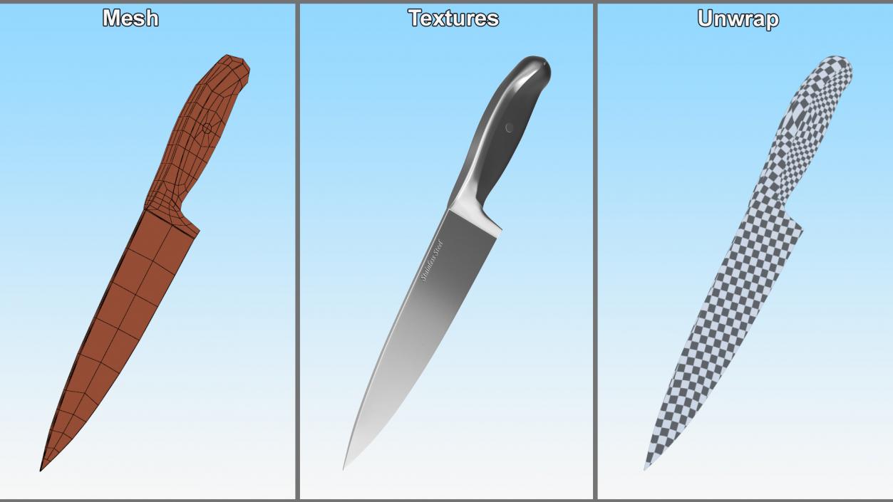 Classic Chefs Knife 3D model