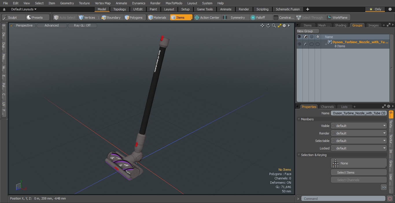 3D model Dyson Turbine Nozzle with Tube