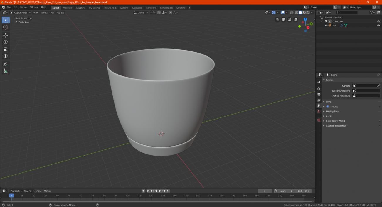 3D model Empty Plant Pot