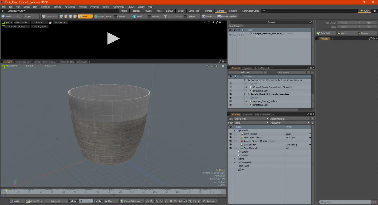 3D model Empty Plant Pot