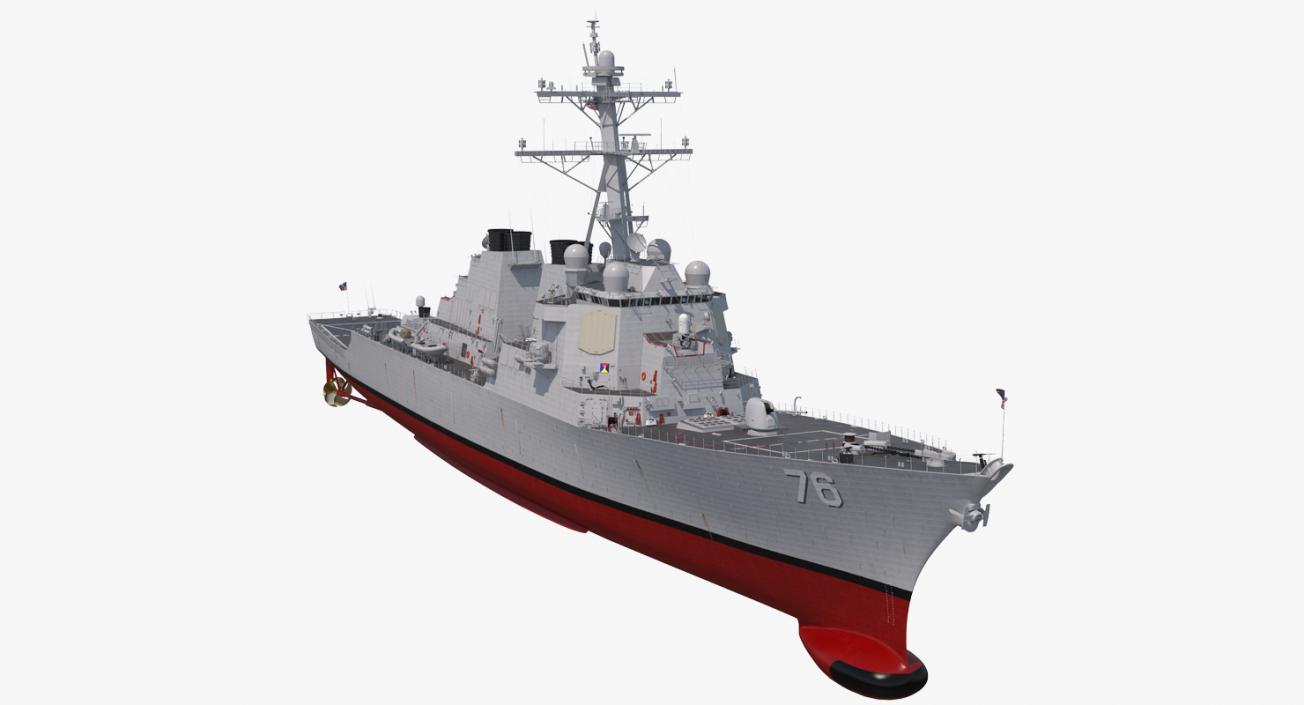 3D Arleigh Burke Destroyer Higgins DDG-76 model