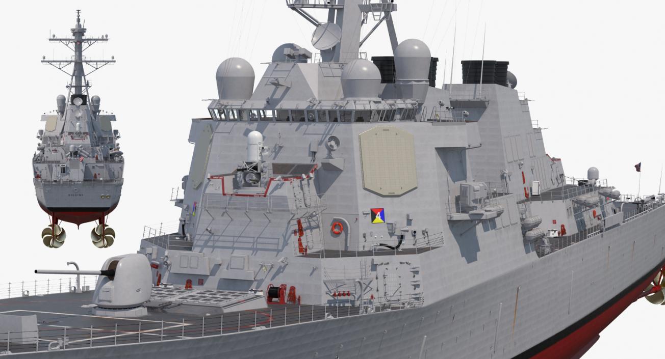 3D Arleigh Burke Destroyer Higgins DDG-76 model