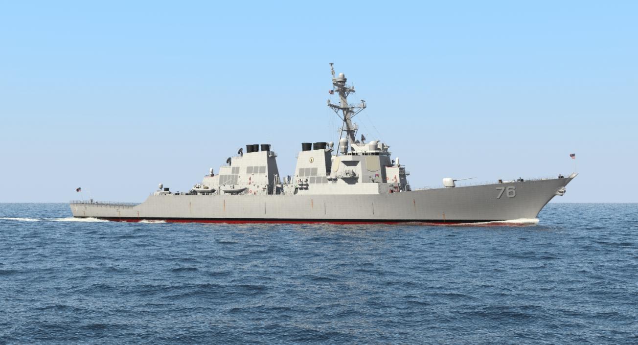 3D Arleigh Burke Destroyer Higgins DDG-76 model