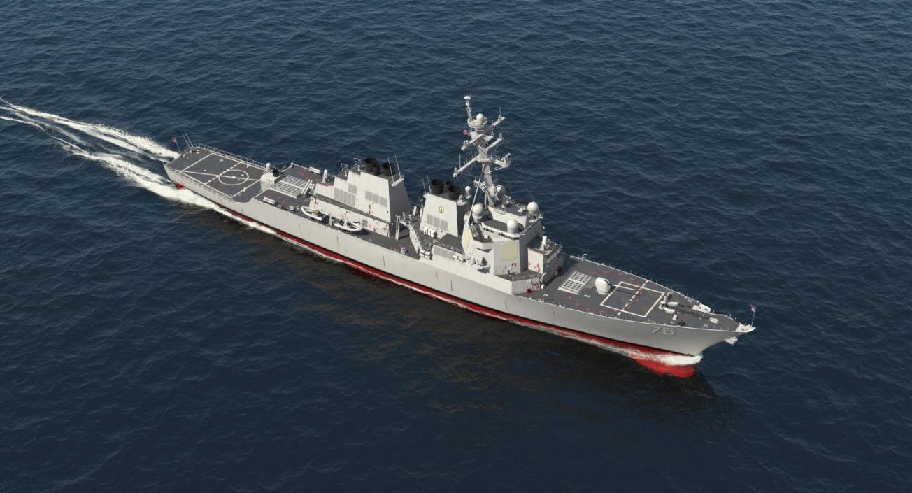 3D Arleigh Burke Destroyer Higgins DDG-76 model