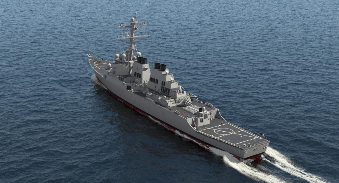 3D Arleigh Burke Destroyer Higgins DDG-76 model