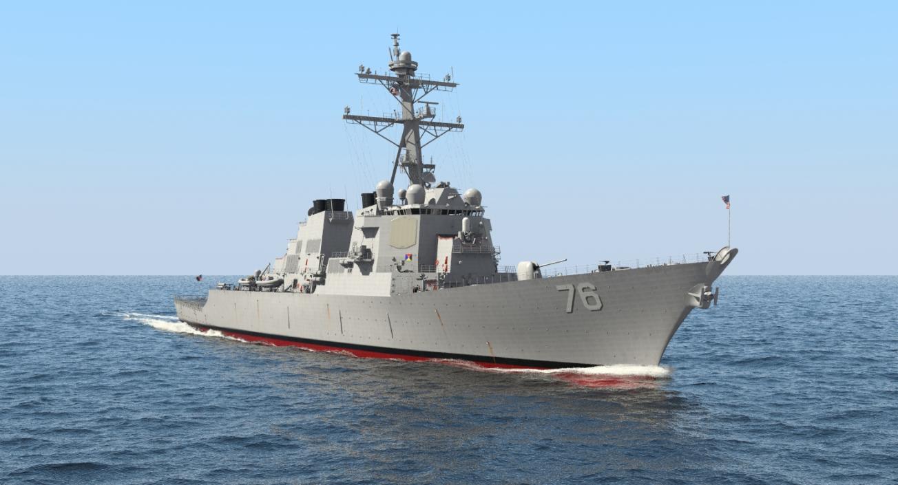 3D Arleigh Burke Destroyer Higgins DDG-76 model