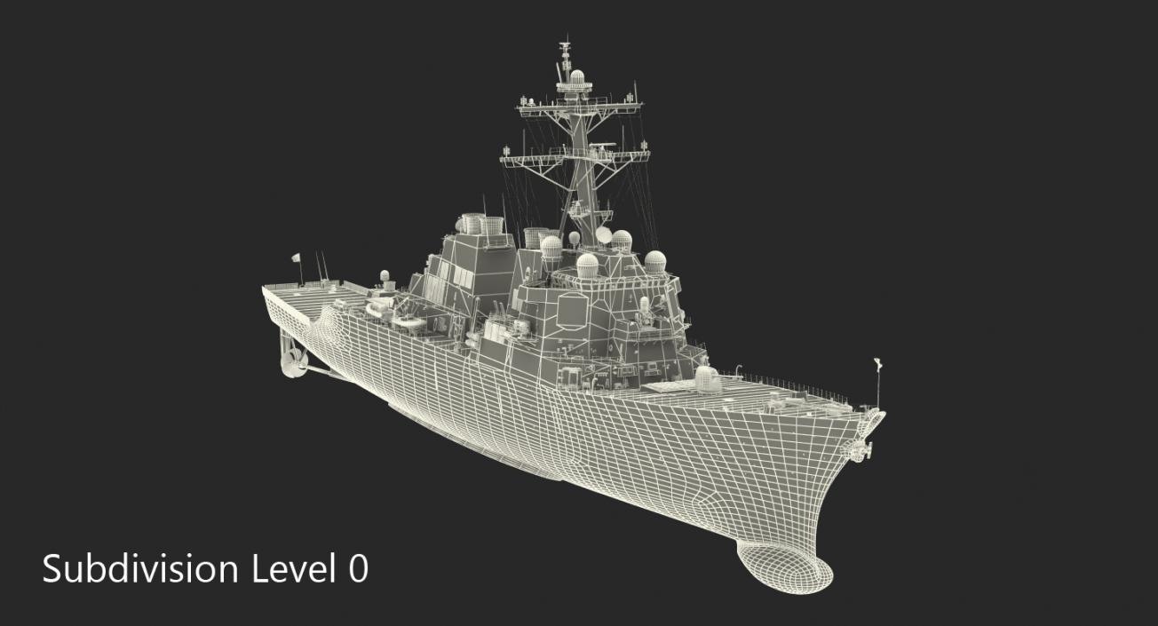 3D Arleigh Burke Destroyer Higgins DDG-76 model