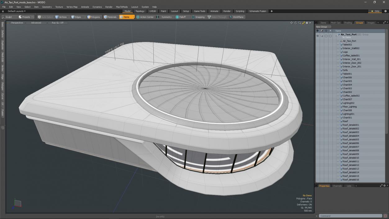 3D Air Taxi Port model