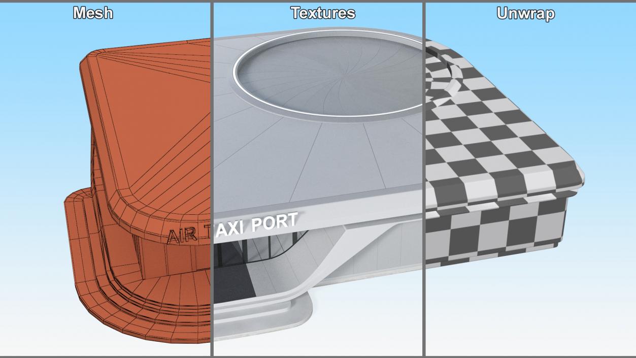 3D Air Taxi Port model