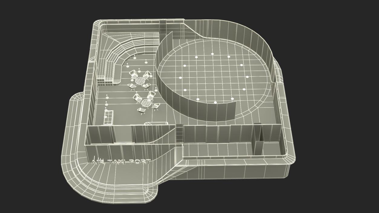 3D Air Taxi Port model