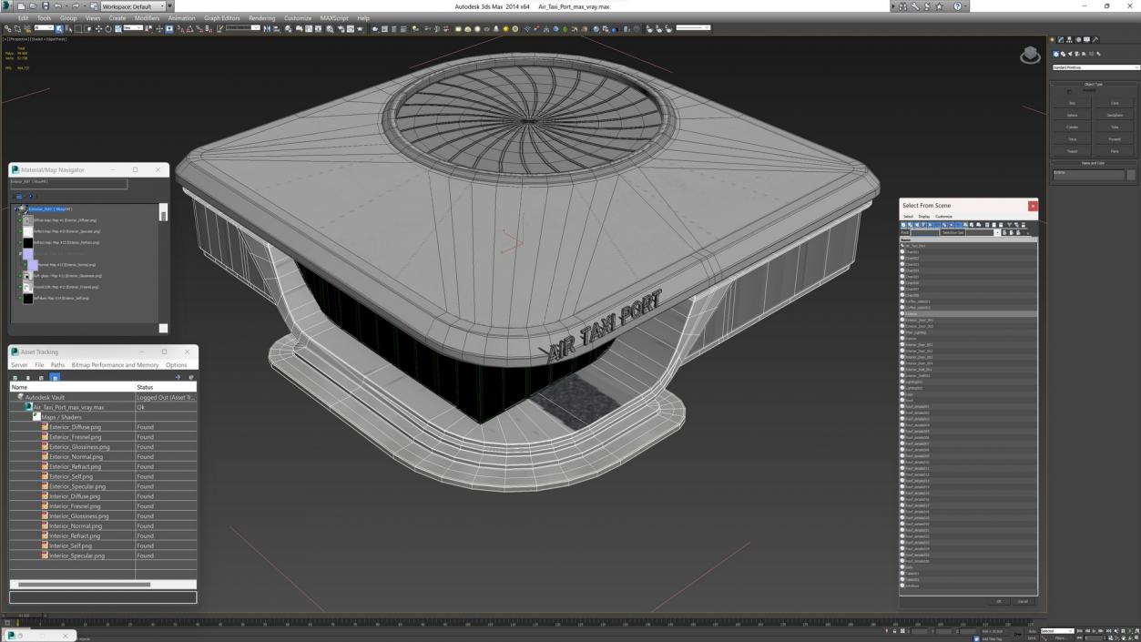 3D Air Taxi Port model