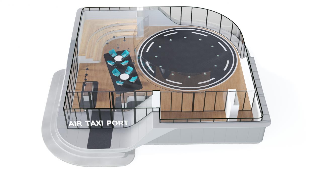 3D Air Taxi Port model