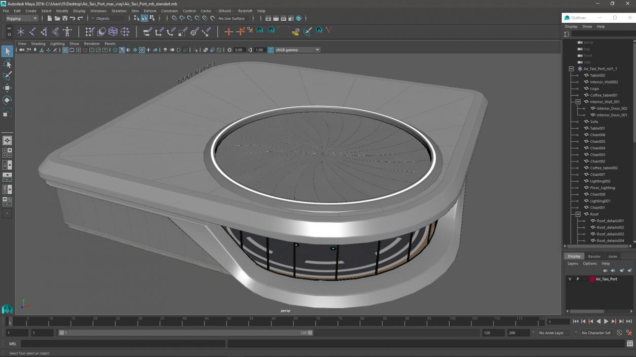 3D Air Taxi Port model