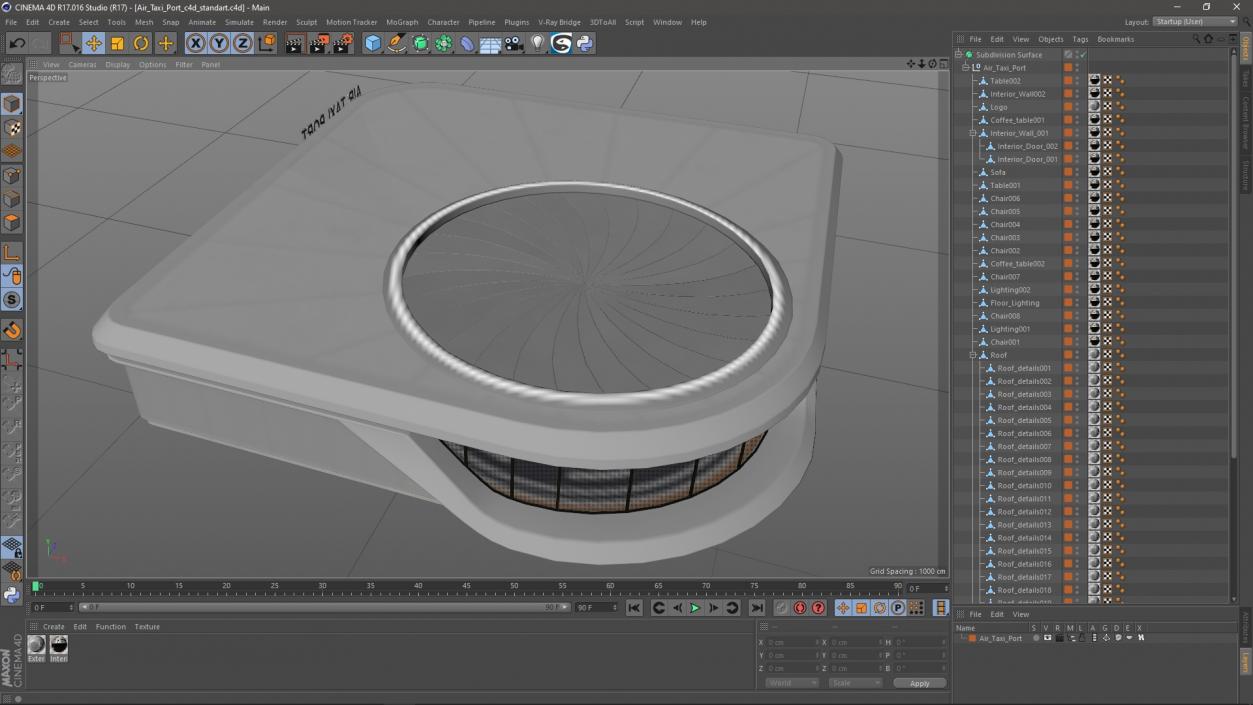 3D Air Taxi Port model