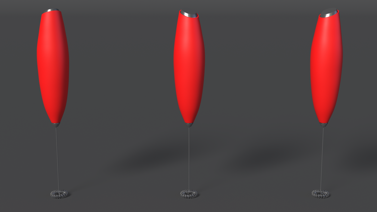 3D Red Milk Frother with Holder model