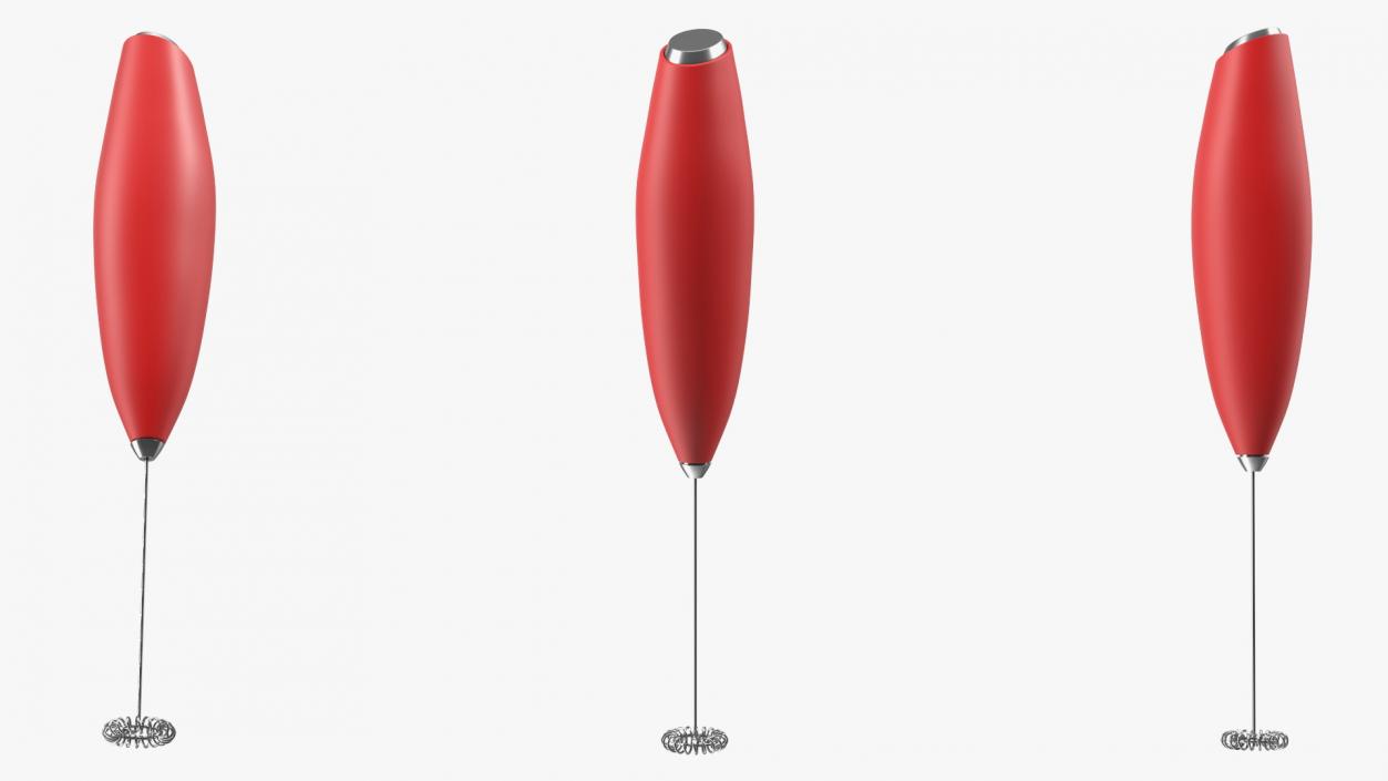 3D Red Milk Frother with Holder model