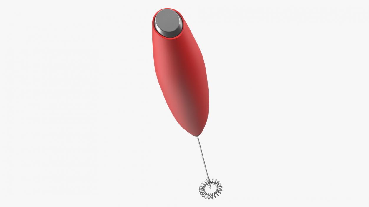 3D Red Milk Frother with Holder model