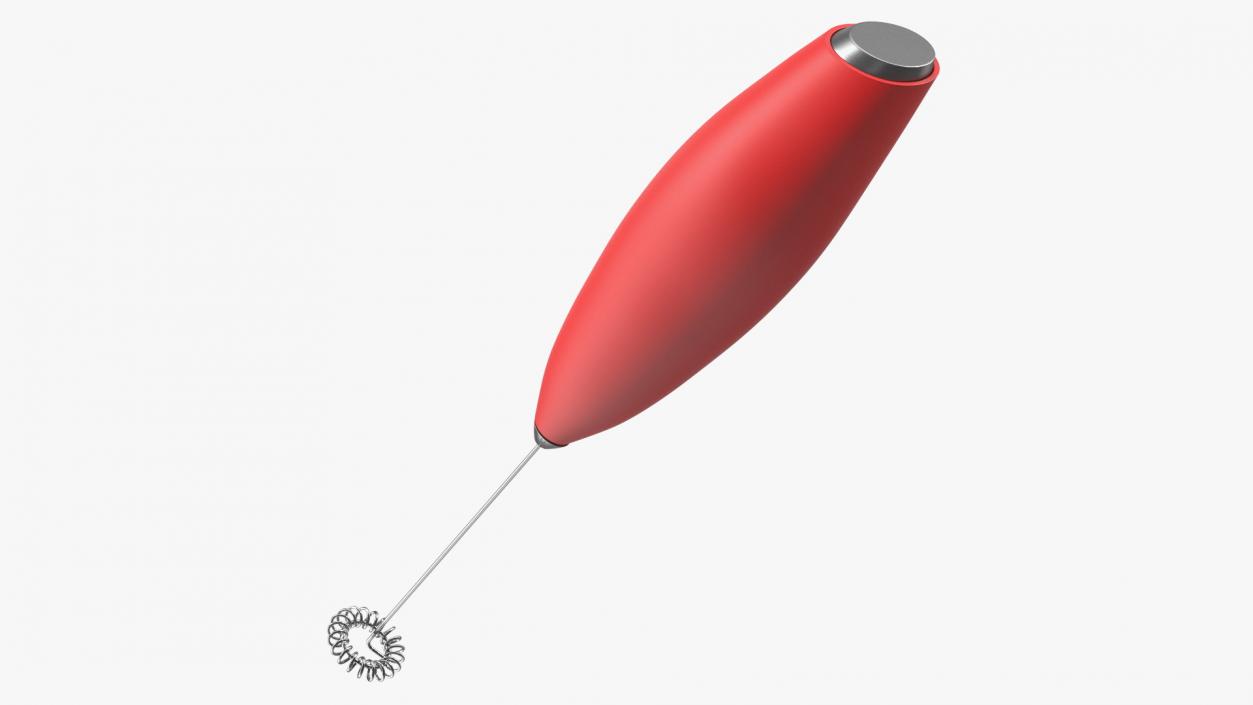 3D Red Milk Frother with Holder model