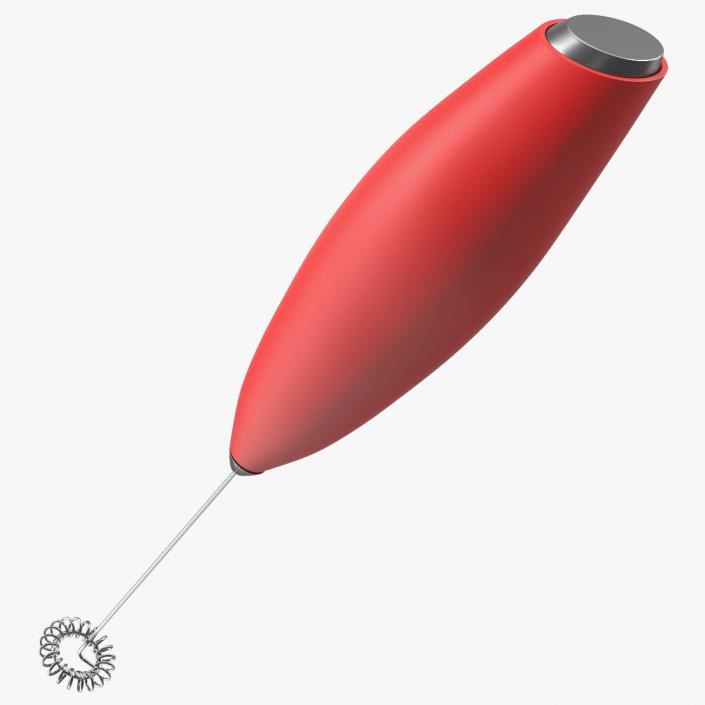 3D Red Milk Frother with Holder model